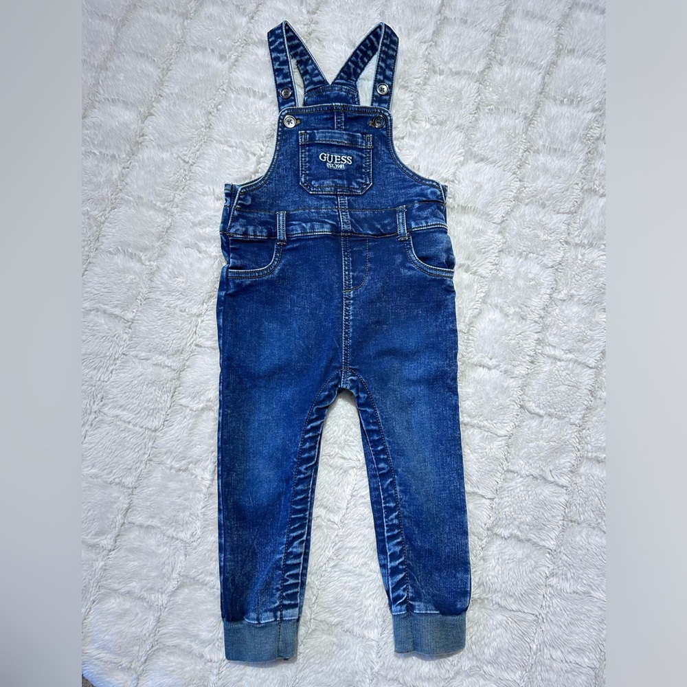 GUESS Baby Unisex Cotton Stretch‎ Denim Overalls Size 24M